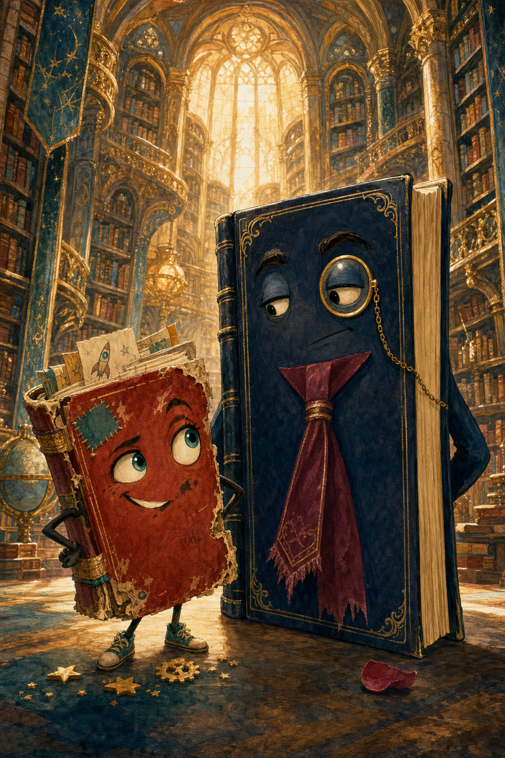 Paige and Percival — two books travelling the great libraries of the world