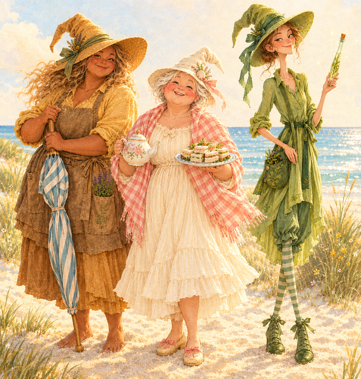 The Sand-Witch Sisters — Rye, Brie, and Dill on Sandy Cove