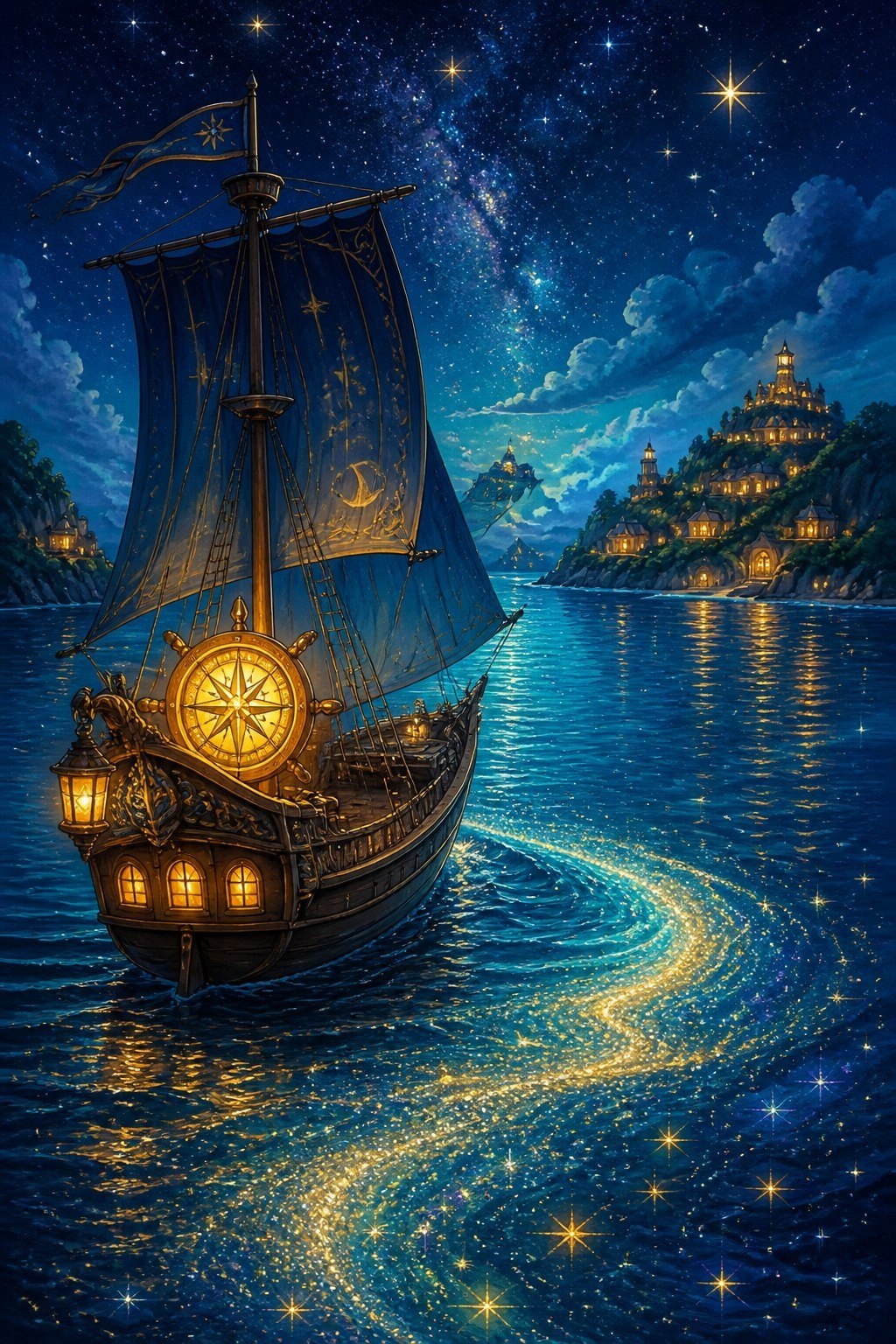 The Sonder — a sailing ship navigating by starlight